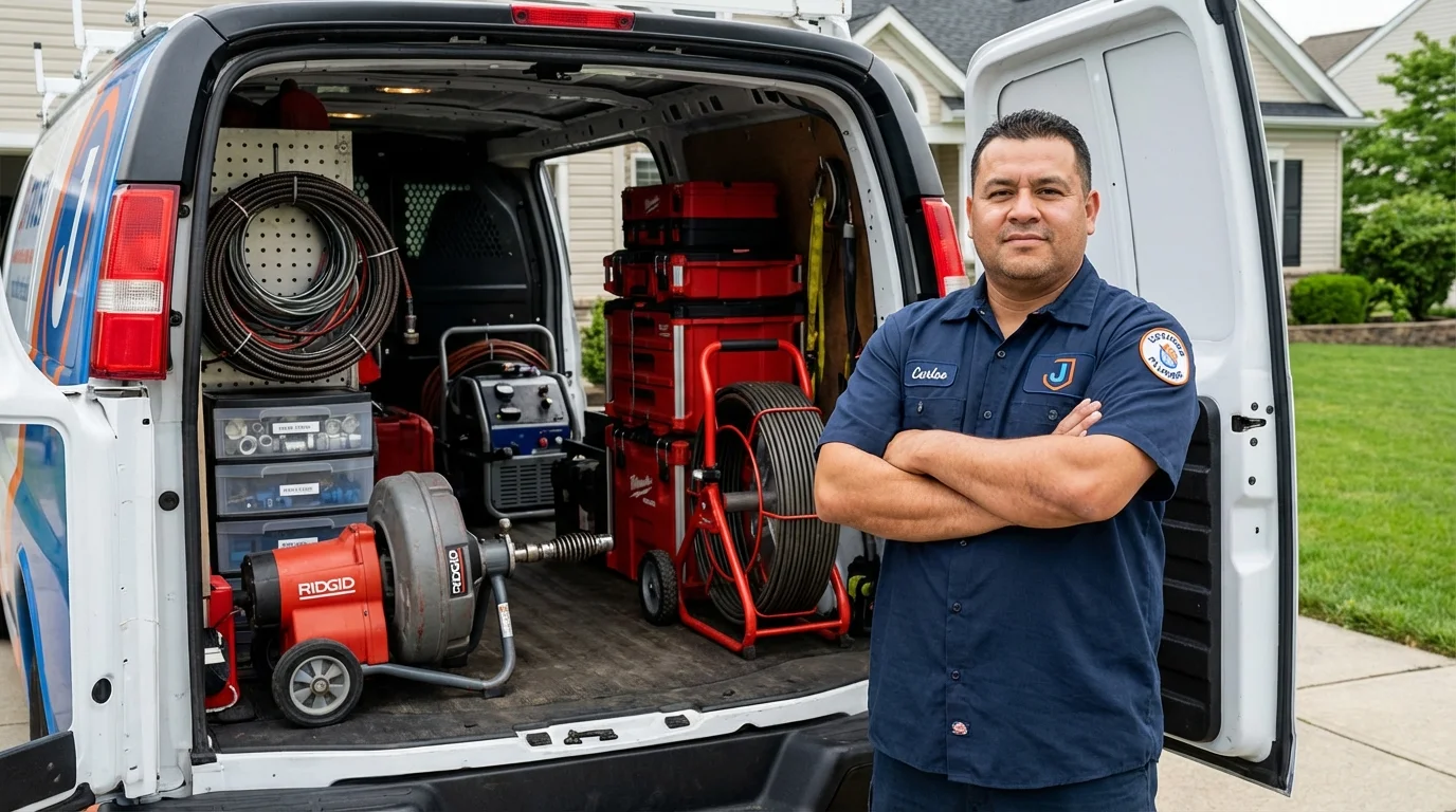 Professional drain cleaning equipment and Johns Plumbing LLC plumber in Herriman