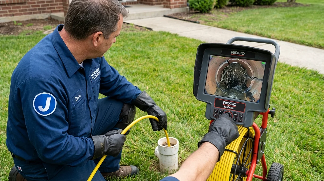 Sewer camera inspection being performed by Johns Plumbing LLC in Herriman